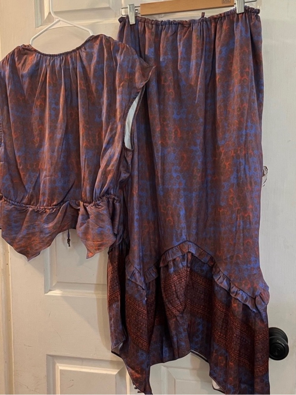 Free People Dusty Purple & Rust Floral Two-Piece Maxi Set - Picture 2 of 2